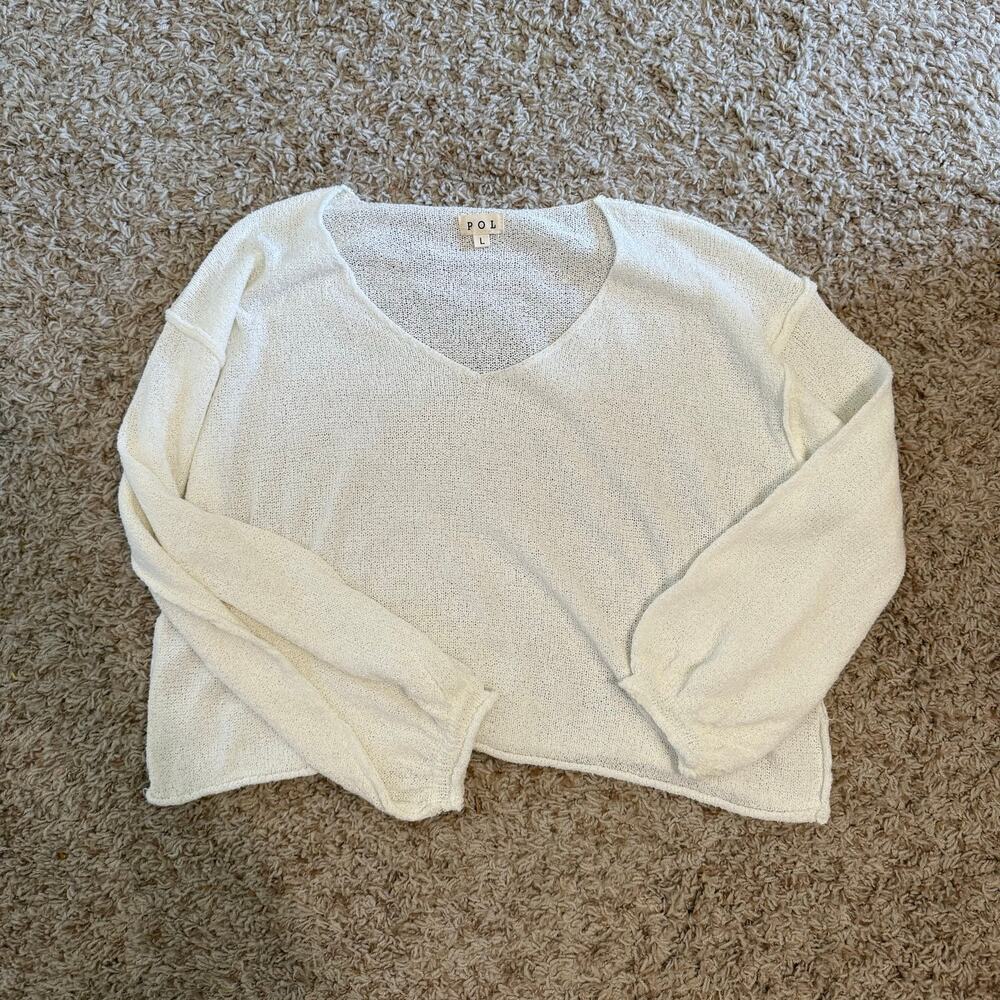 POL white sweater